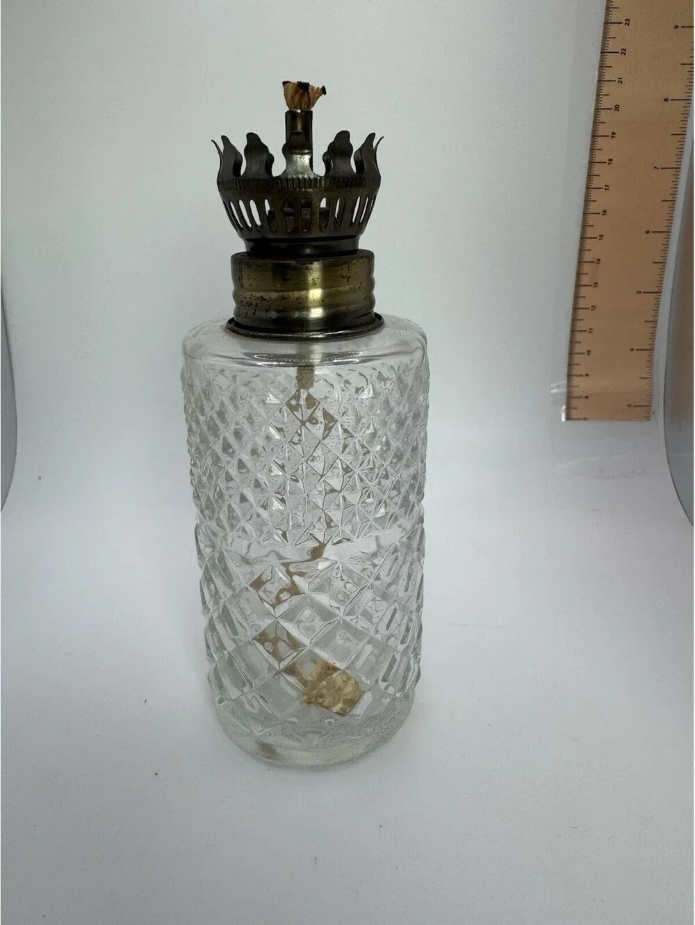 Vtg 1985 Austrian Lamplight Farms Crystal Glass Oil Lamps 6